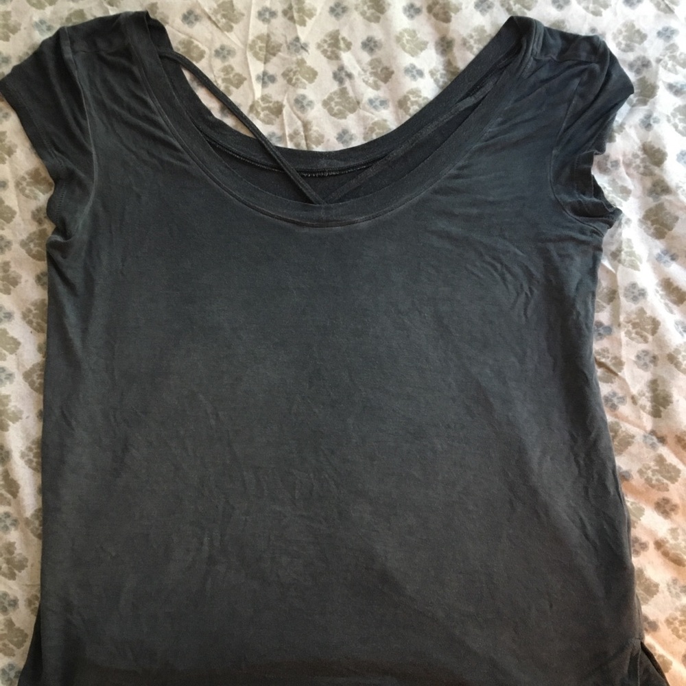 American Eagle Charcoal Grey Cross Front Top🌪🌪
